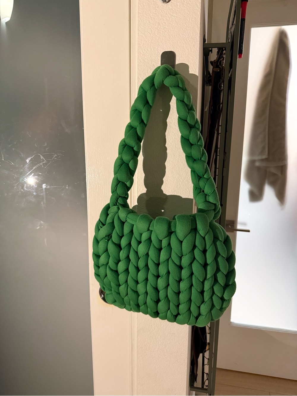 Braided Shoulder Bag in Green